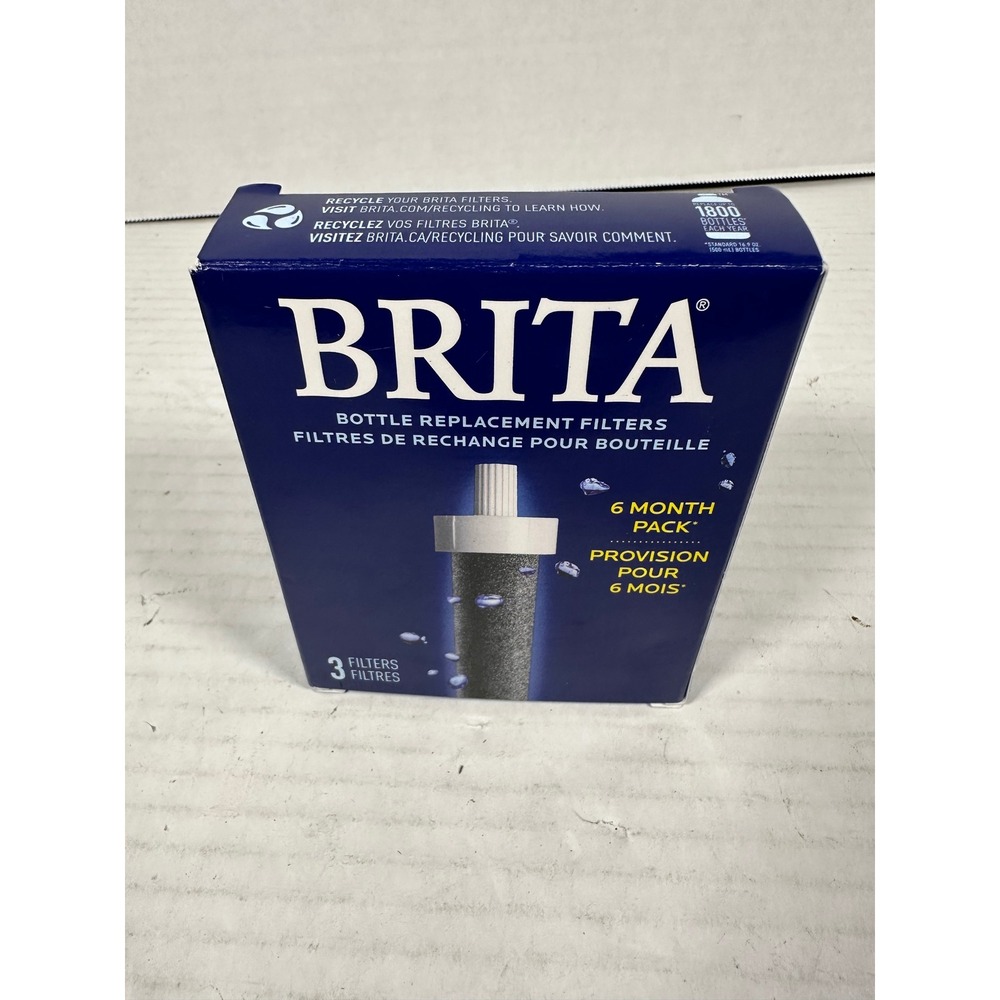 Brita Water Bottle Replacement Filters 3 Count 6 Month Pack Model BB06 New‎